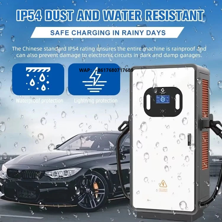 Commercial New Energy Vehicle Charging Pile CCS Electric Car Charger Floor Mounted EV Solar DC Fast Charging Station